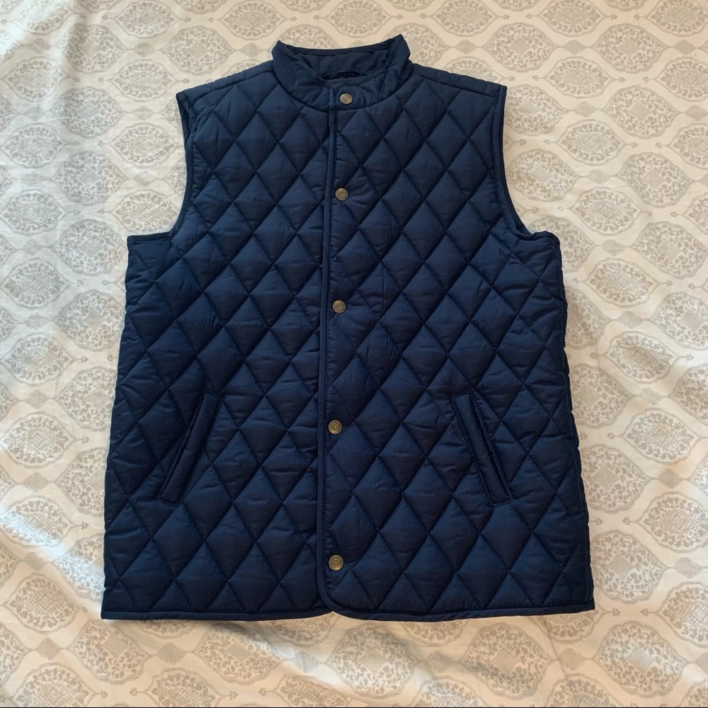 NWT Boys Janie & Jack Navy Puffer Vest Sz 10/12